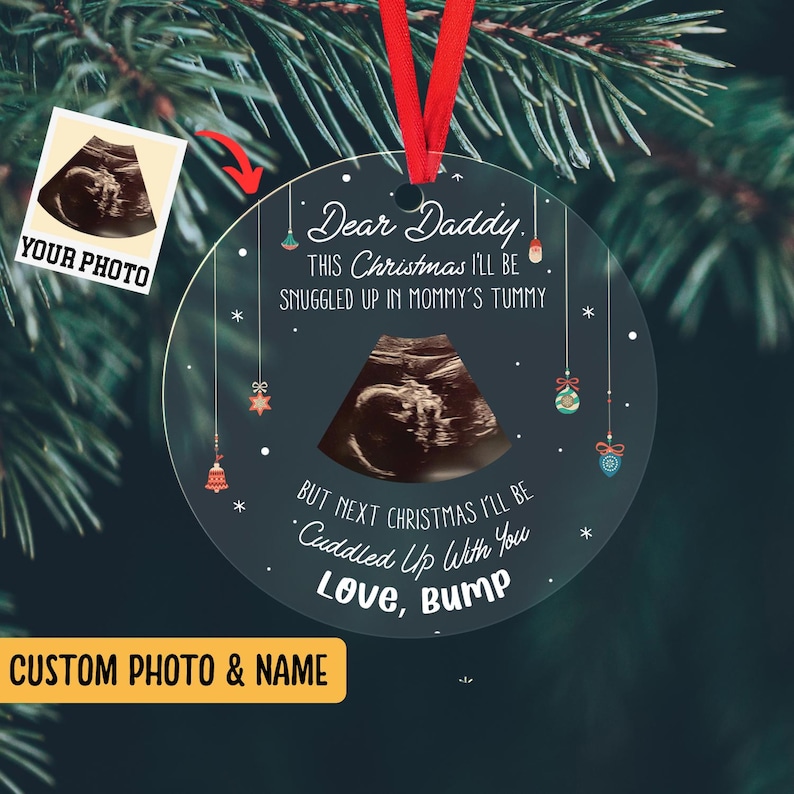 Baby Ultrasound Ornament, Baby Announcement Ornament, Pregnancy