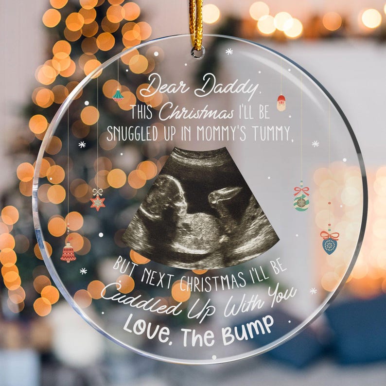 Baby Ultrasound Ornament, Baby Announcement Ornament, Pregnancy