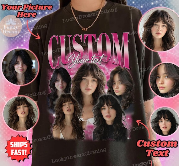 Custom Bootleg Rap Tee, custom your own bootleg shirt, custom bootleg shirt, custom photo shirt, birthday gift, valentine shirt, mother day