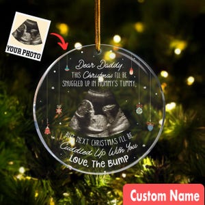 Decorazione per ecografia del bambino, decorazione per annuncio del bambino, regali ricordo per annuncio della gravidanza, decorazione natalizia per neonato, regalo per papà 2024