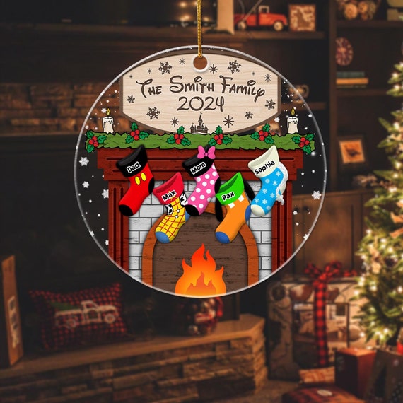 Stockings Were Hung On The Chimney - Personalize With Family Initials - Live Edg