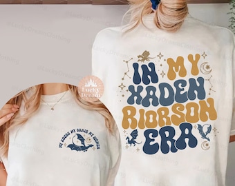 Retro In My Xaden Riorson Era 2 Sides Shirt, Dragon Wing Inspired T-Shirt, The Empyrean Series, Violet Sorrengail Fantasy Bookish Shirt