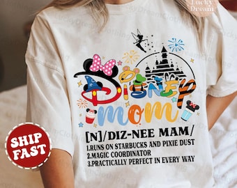 Cute Disney Mom Definition Shirt, Disney Mom Era shirt, Gift for Mom Mother's day shirt, Disney world Disneyland trip Family Vacation tee