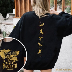 Basgiath War College Double Sides Shirt, Fourth Wing Shirt, Dragon Rider Shirt, The Empyrean Series, Violet Xaden Fantasy Bookish Shirt