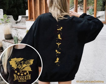 Basgiath War College Double Sides Shirt, Dragon Wing Shirt, Dragon Rider Shirt, The Empyrean Series, Violet Xaden Fantasy Bookish Shirt