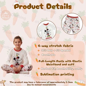 Peut inclure: Ensemble de pyjama Minnie Mouse blanc et rouge. Le haut &agrave; manches longues et le pantalon pr&eacute;sentent un motif Minnie Mouse et le nom "EVELYN". L'ensemble comprend un tissu extensible 4 directions, respirant, et un pantalon long avec taille et poignets &eacute;lastiques.