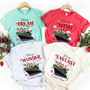 Personalized Disney Christmas Very Merrytime Cruises 2023 Shirt, Mickey and Friends, Disney Wish, Disney Family Christmas Cruise Vacation