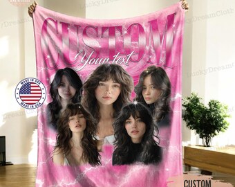 Manta con foto personalizable, camiseta con collage de fotos de los 90, regalos personalizados para San Valentín, recuerdo especial para cumpleaños y Día de la Madre.