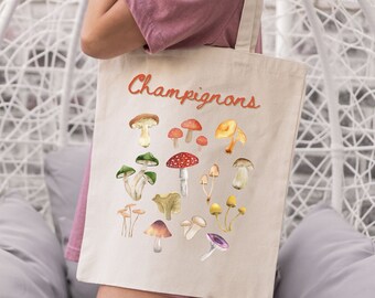 Mushroom Tote Bag Mushroom Tote Mushroom Lovers Gift Cottagecore Tote Bag Artsy Tote Bag Mushroom Bag Tote Bag Aesthetic