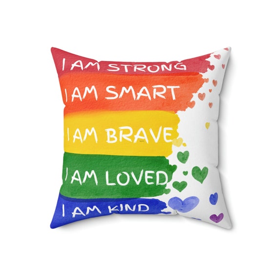 Kids Room Decor Daily Affirmations Pillow Self-care Decorative