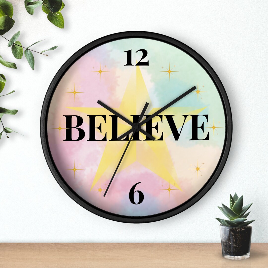 Kids Wall Clock Therapy Office Decor Acrylic Wall Clock Affirmation