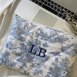 Quilted laptop sleeve/laptop bag/macbook air pro sleeve pouch/laptop zipper sleeve/ipad bag/ zipper laptop bag