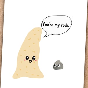 You're My Rock, Spaß, niedlich, Persisch, Farsi, leere Grußkarte, Freundschaftskarte, Dankeskarte, Jubiläumskarte, Valentinstagskarte