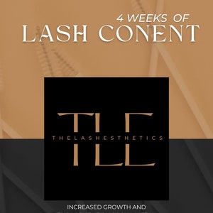 Lash Tech Instagram Content Ideas, 4 weeks of content Ideas, Lash Tech Content