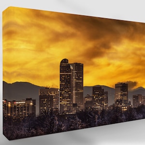 Denver Sunset Skyline (closeup)