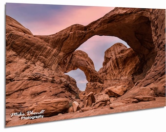 Impresión de doble arco, Parque Nacional Arches, Utah, Fotografía artística