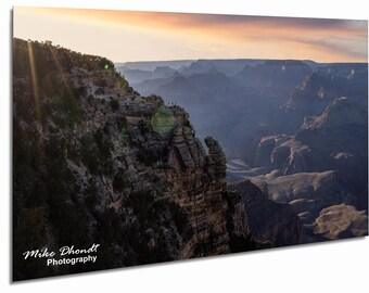 Impresión de pared de bellas artes del atardecer en Mather Point, Gran Cañón