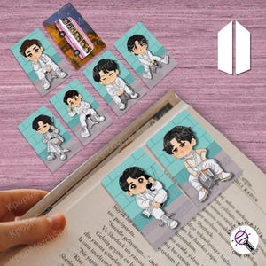 Magnetic Bookmarks - Chibi Style - Gifts for Kpop Fans ARMY - Book Lover - bookfish - BNTNG - aesthetic - handmade