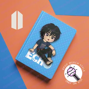 Notebook Hardcover Journal / Gifts Kpop Fans ARMY / Chibi Style / Merch / Concert Tour / Back to school Supplies