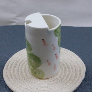 Ceramic Coffee Travel Mug, Handmade Small Fish Travel Tumbler, Personalized To Go Ceramic Cup, Coffee cup, Camping Tumbler,Travel Mug