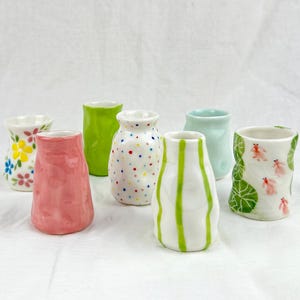 Handmade Ceramic Vase Mom Gifts, Mini Ceramic Dandelion Vase, Handmade Water Propagation Vase, Mommy Pot, Floral Desk Décor