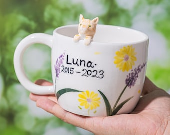 Aangepaste mok huisdierportret: gepersonaliseerde keramische koffiemok, cadeau honden- en kattenliefhebber