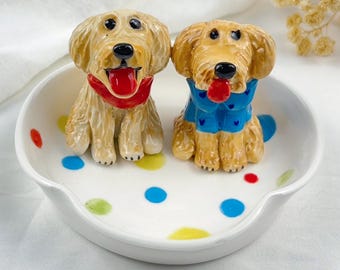 Custom 3D Pet Ceramic Ring Dish, Holder Dog Lover, Personalized Cat Figurine, Handmade Pet Lover Gift Trinket Dish