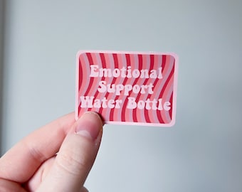emotional support water bottle sticker