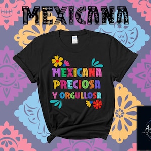 PNG Mexicana preciosa y orgullosa/Sublimacion/Fiestas patrias/DTF/Mexicana /Mèxico/Diseño para camiseta
