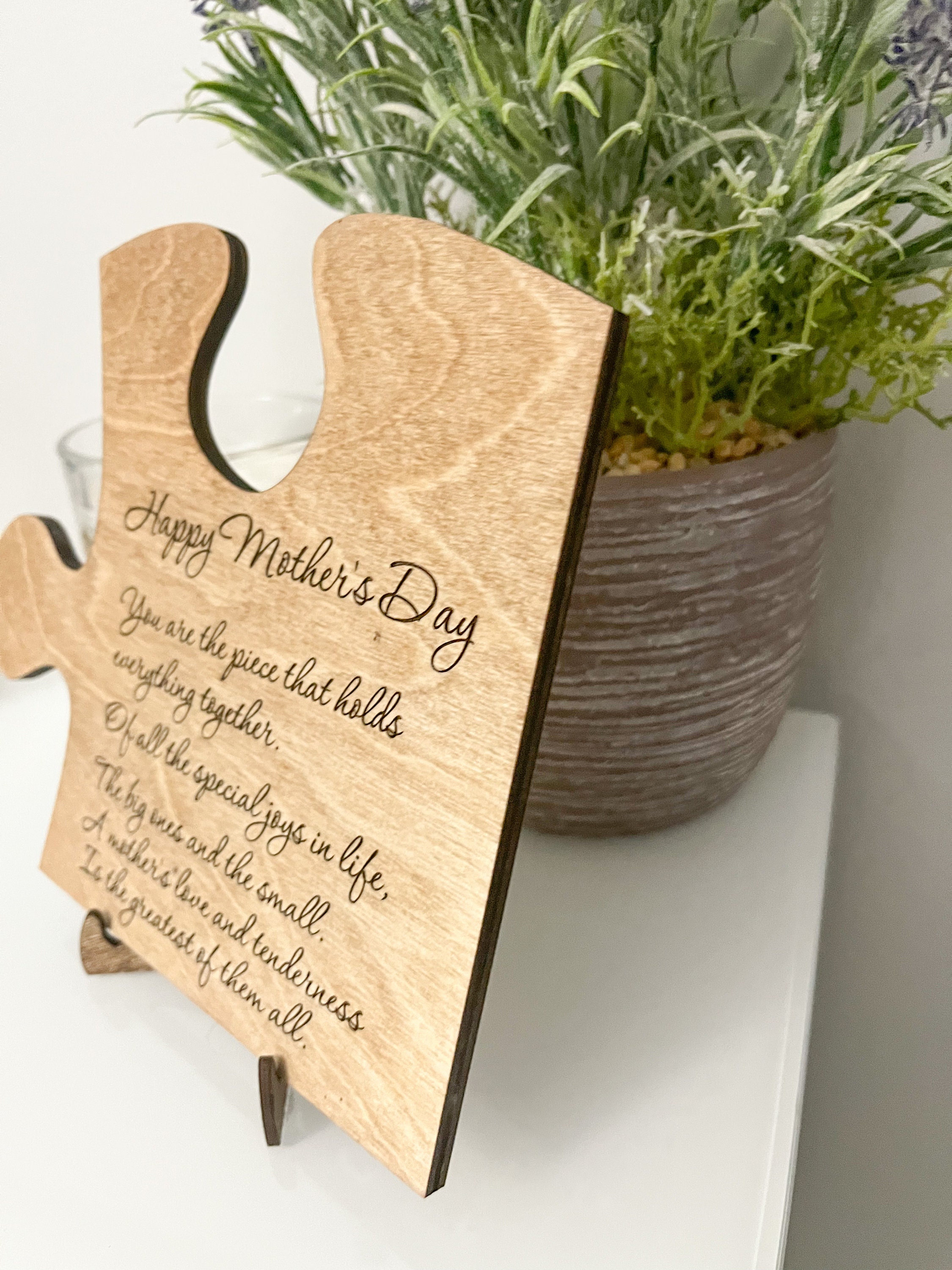 Mother's Day Jigsaw Puzzle SVG | Glowforge Tested | Mothers Day Gift ...