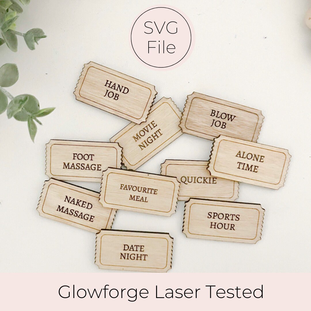 Dirty Date Night Tickets SVG Cut File Tested Valentines Gift