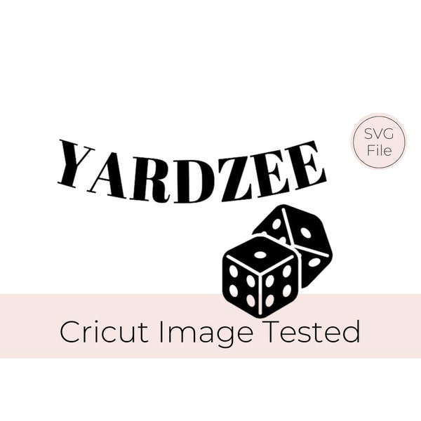 YARDZEE Image Font Cut File | Cricut File | Laser tested | Yardzeee Decal | Games Font SVG | Yardzee Digital File | Yardzee Game