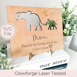 Mammaplakett | Mors dag-plakett klippfil | Glowforge-testad klippfil | Mors dag-present | Mammaram | Födelsedagspresent till mamma