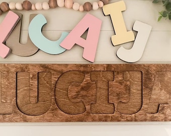 Kids Name Puzzle SVG Digital File | Glowforge tested Cut File | Alphabet Puzzle | Kids Learning Puzzle |Custom Jigsaw Puzzle | Birthday Gift