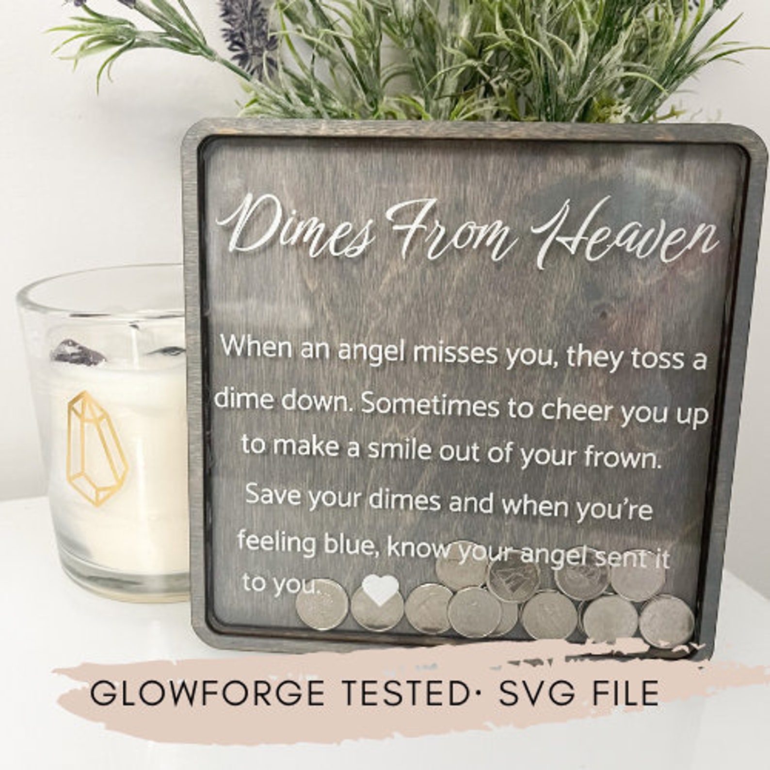 Dimes From Heaven SVG File Glowforge Cut File Pennies From - Etsy Canada
