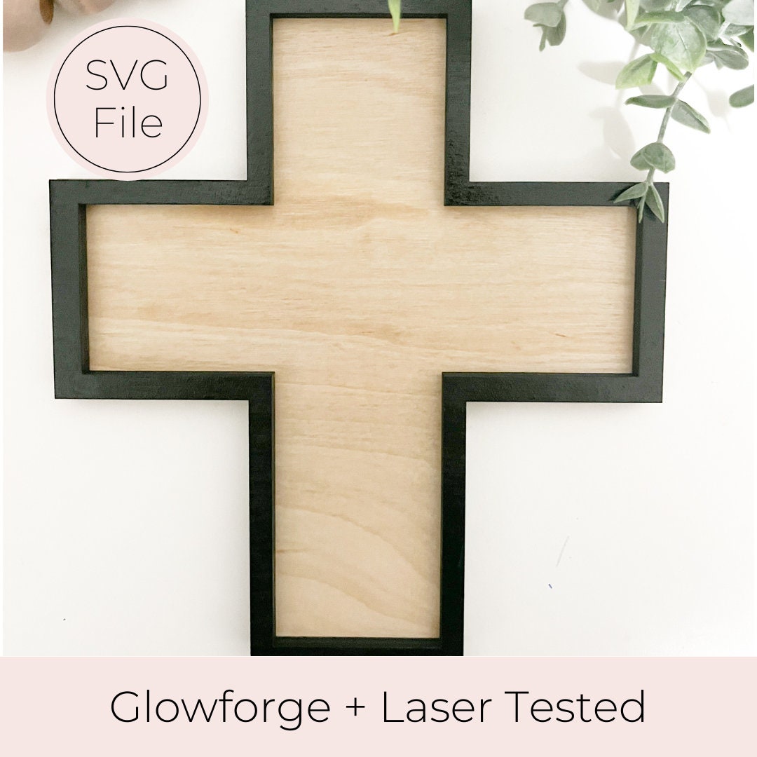 Two Layer Cross Cut File | Glowforge Tested Cut File | Can Engrave as A ...