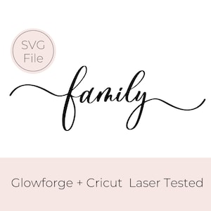 Family Font Cut File / Cricut File / Glowforge tested / Digital File / Family Font SVG / Nice Family Font