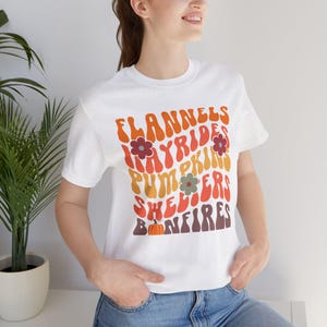 Flannels Hayrides Pumpkins Shirt: Trendy Fall T-Shirt