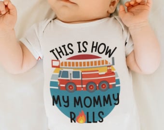 Mama Feuerwehrmann SVG PNG, so ist meine Mama Sublimation, Feuerwehrmann im Training Baby digitaler Download, Feuerwehrmann druckbare