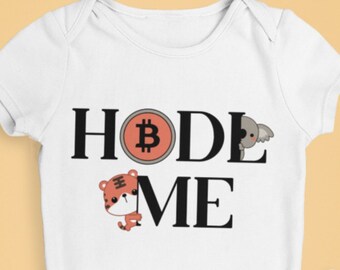 Bitcoin Baby druckbare Kinder Hodl Me SVG PNG, Bitcoin HODL Sublimation, lustige digitale Währung