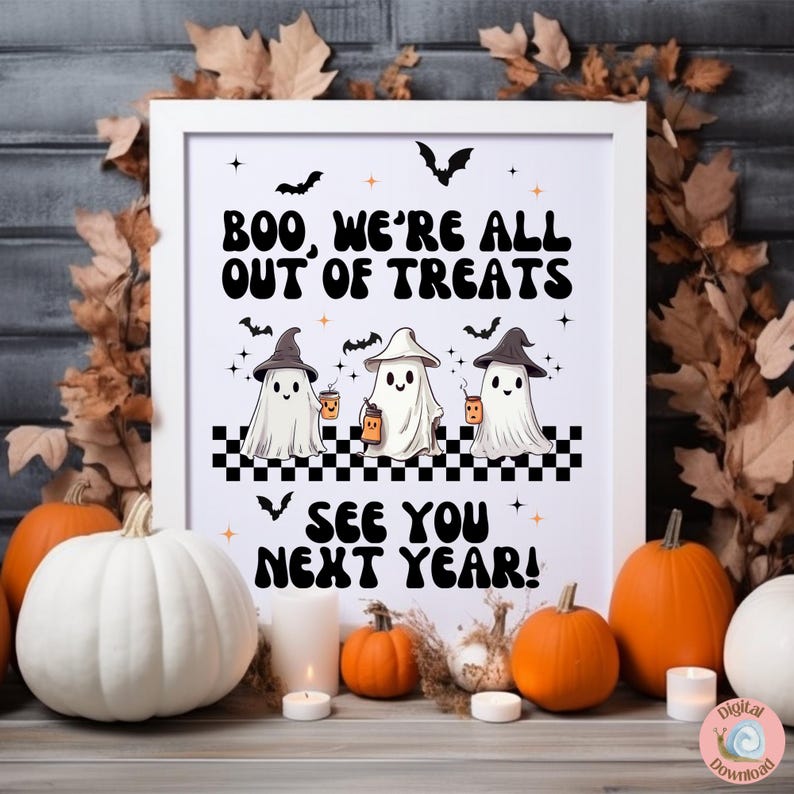 Please Take One Two Halloween Printable , Digital Download Trick or ...