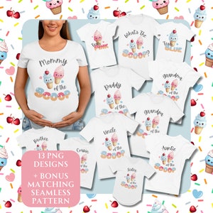 Printable What&#39;s The Scoop Gender Reveal PNG, Digital Download Mommy Daddy Of The Scoop Matching T Shirt Sublimation, Ice Cream Baby Instant