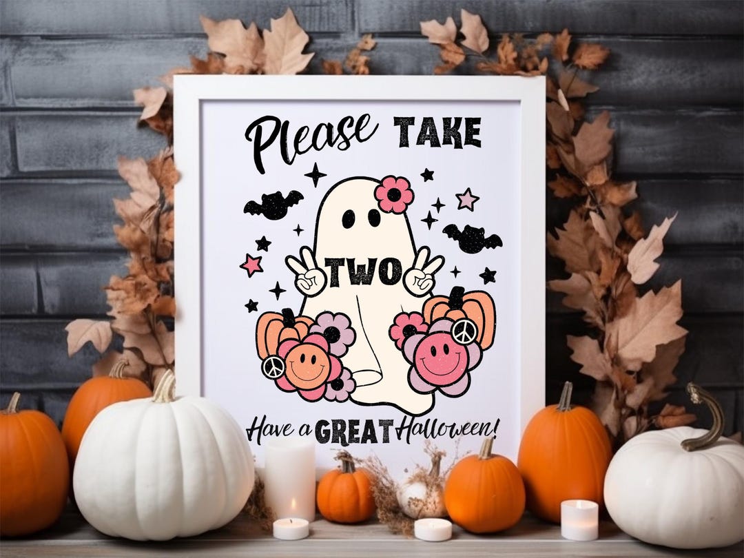 Take One Two Please Take One Two Halloween Printable , Digital Download Trick or ...