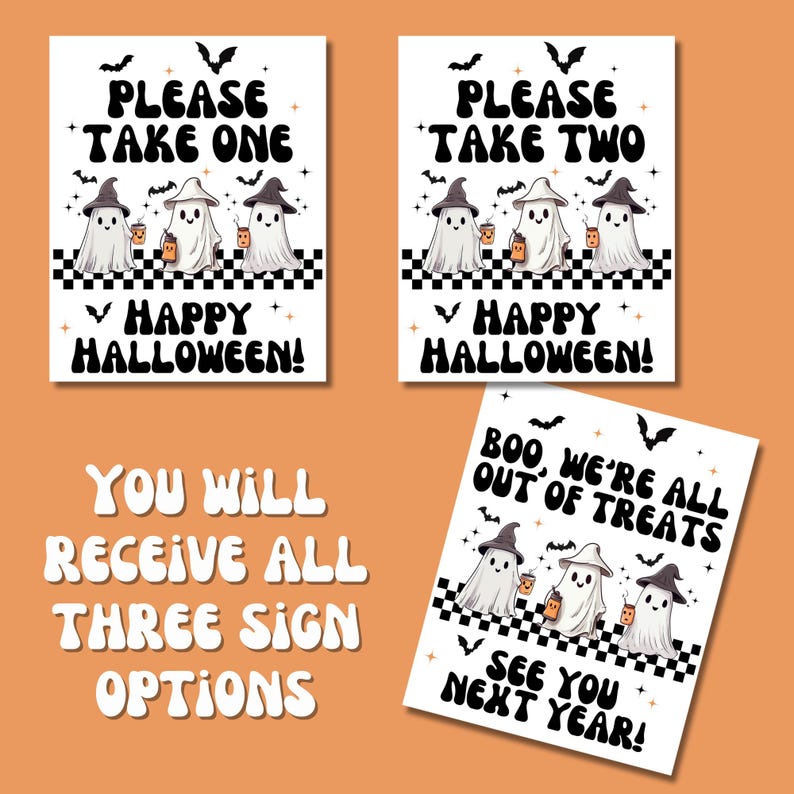 Take One Two Please Take One Two Halloween Printable , Digital Download Trick or ...