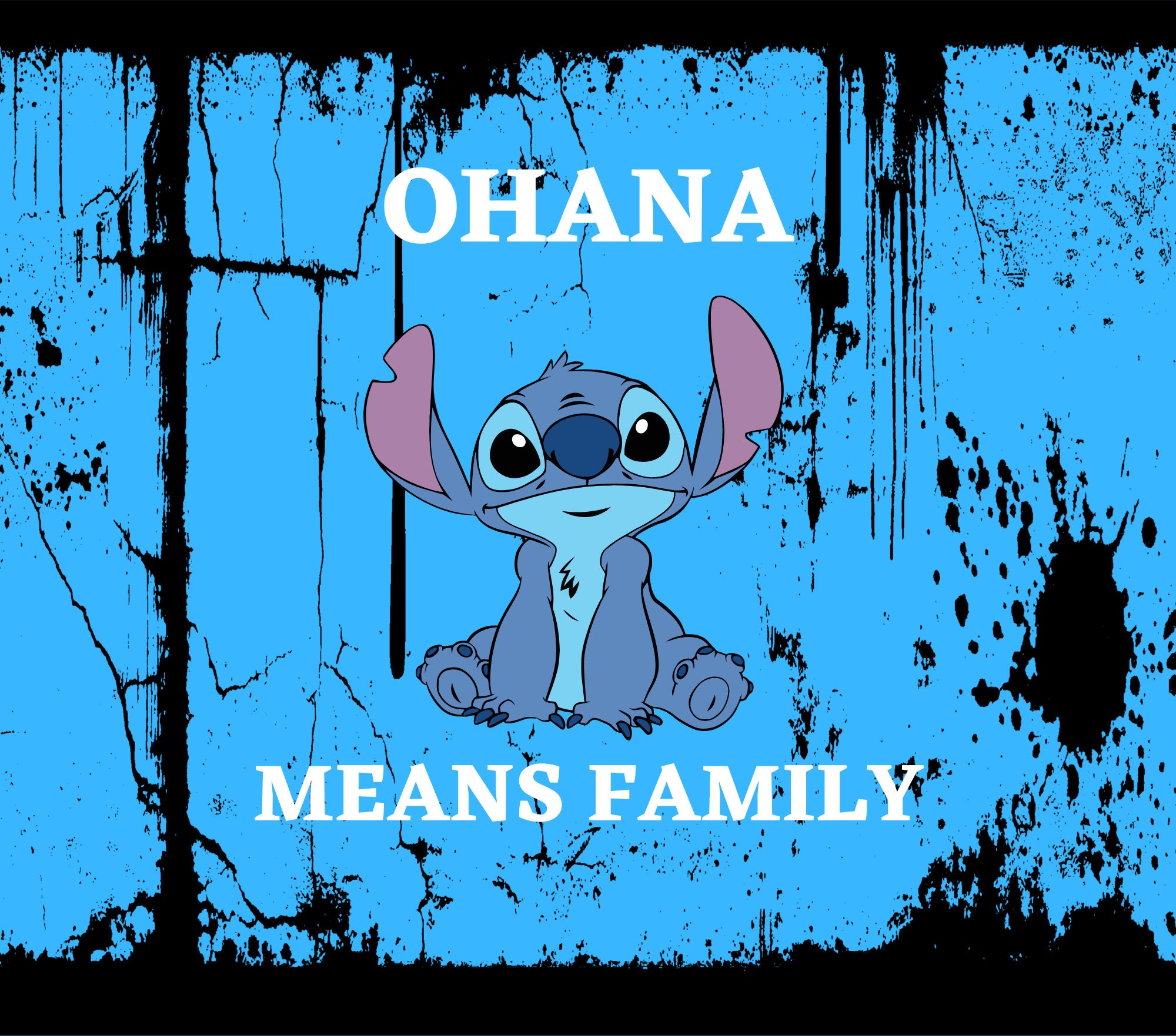 Lilo & Stitch Wall Art - Set of 3 (8 Inches x 10 inches) Ohana Means Family Poster Prints Coachella Watercolor Quote, Nursery