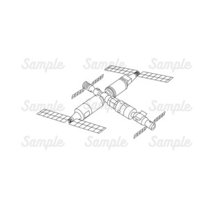Space Station Digital Files svg, png, eps, dxf, jpg - Instant Download