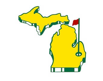 Michigan Masters Golf Logo Downloadable PNG, SVG, and JPG Files