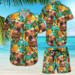 wiener dog hawaiian shirt