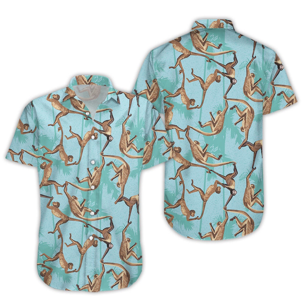 Discover Monkey Affe Hawaii - Wilde Dschungel tiere hngend an Bumen Hawaiians Shirt