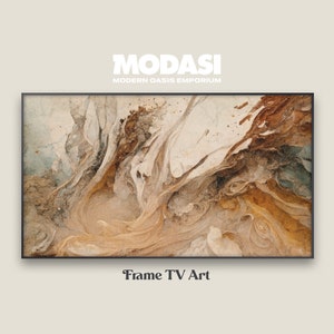 Samsung Frame TV Art Digital Download - Earth Tone Abstract Wall Art for Modern Minimalist Home Decor | MODASI TV 0139
